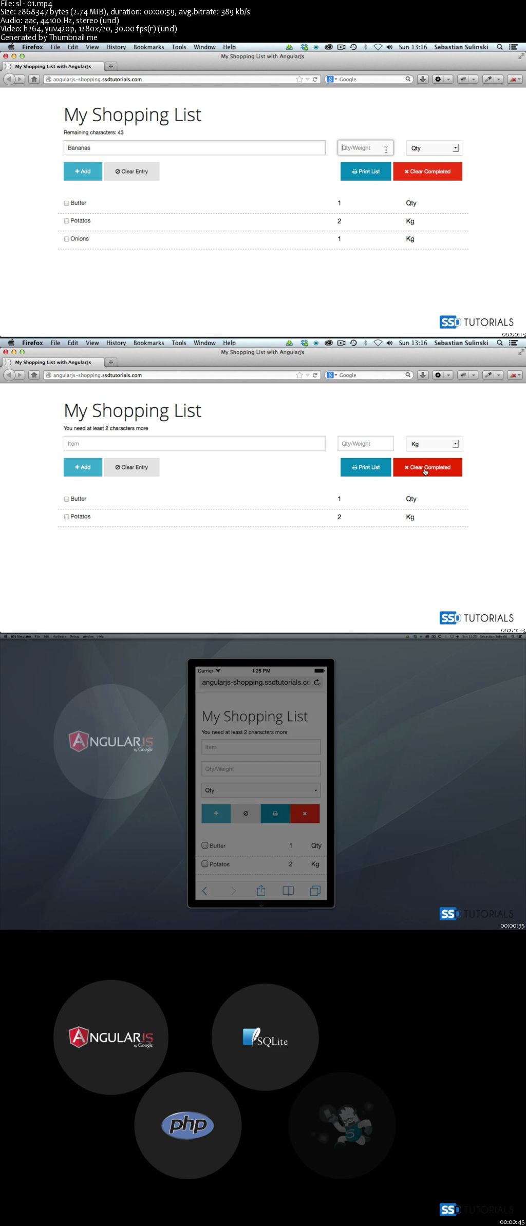 Shopping List with AngularJS, PHP and SQLite [repost]