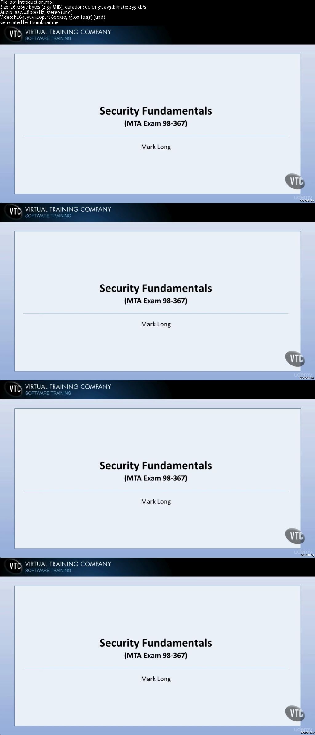 Security Fundamentals (Exam 98-367) (2016)