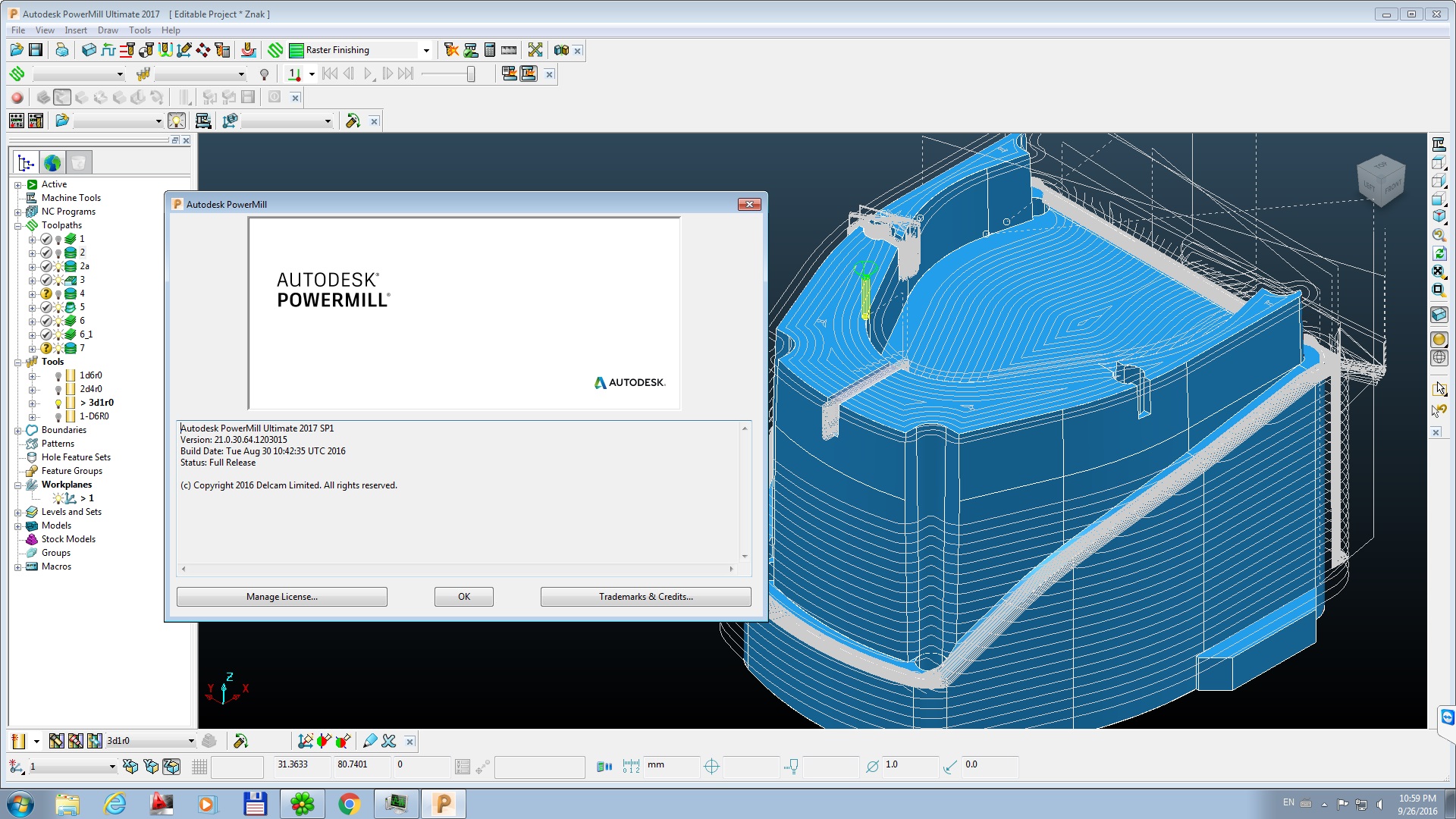 Autodesk Delcam PowerMill 2017 SP1