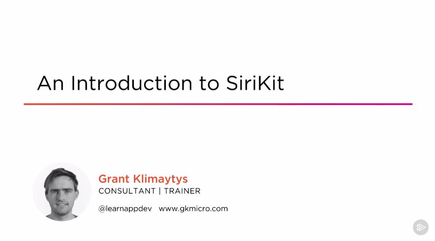 An Introduction to SiriKit (2016)