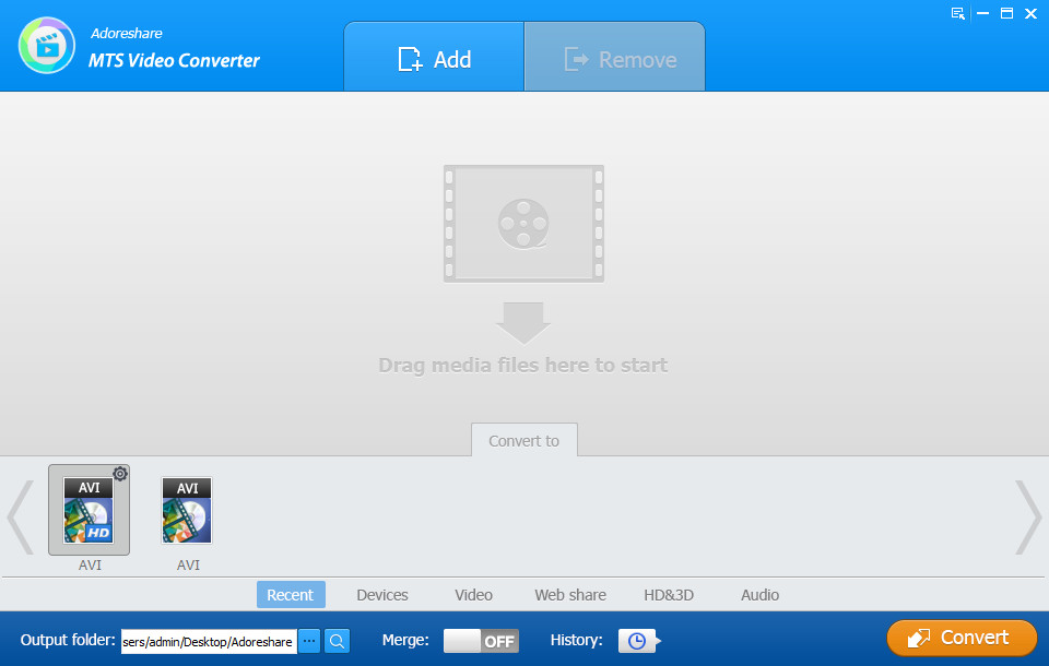 Adoreshare MTS Video Converter 1.0.0.0 Build 1887