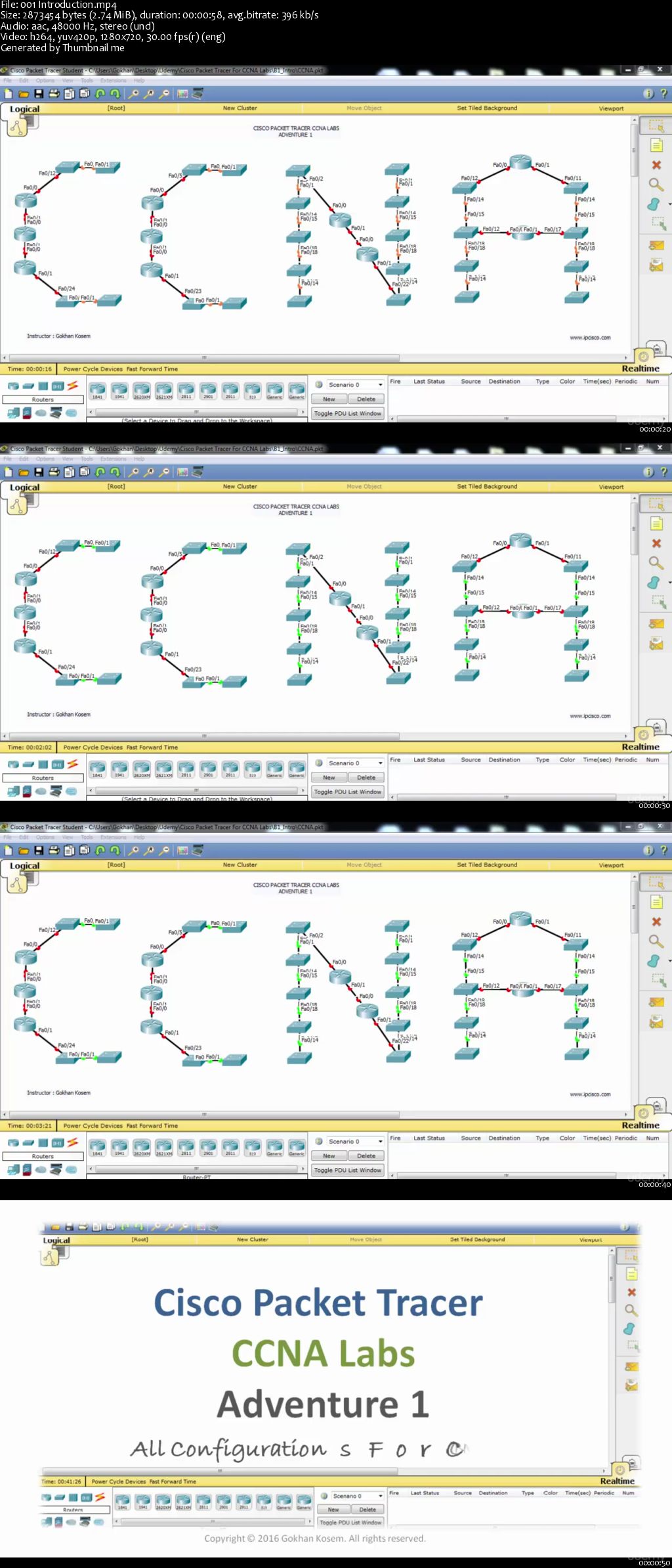 Cisco Packet Tracer CCNA Labs Adventure 1