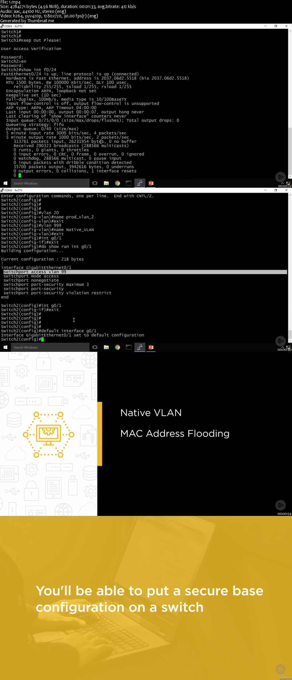 Securing the Switch for Cisco CCNA 200-125/100-105 (2016)