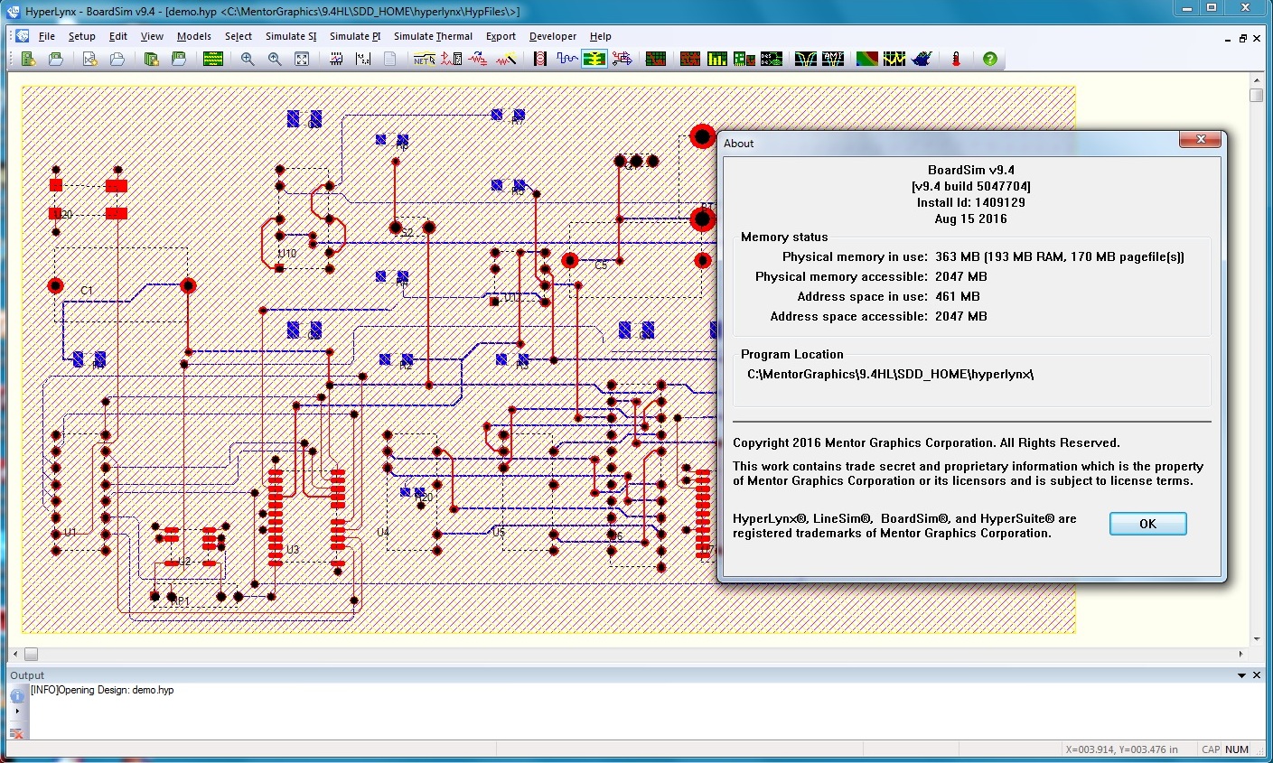 Mentor Graphics HyperLynx SI/PI/Thermal 9.4