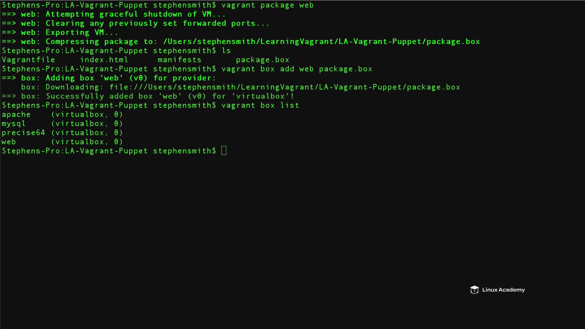 Linux Academy - Learning Vagrant (2016)