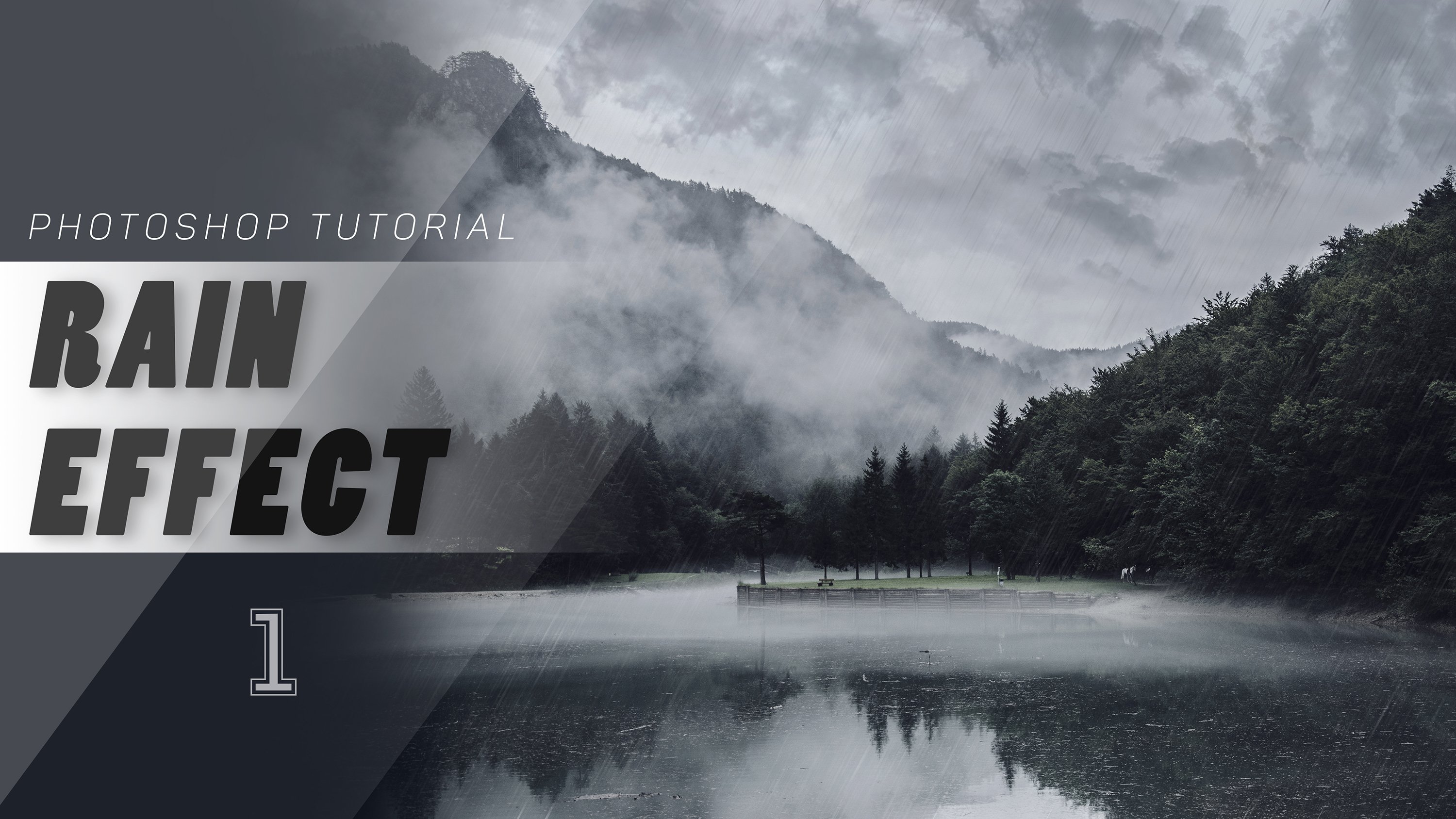 Rain Effect / How to create a rain effect in Photoshop CC / part 1