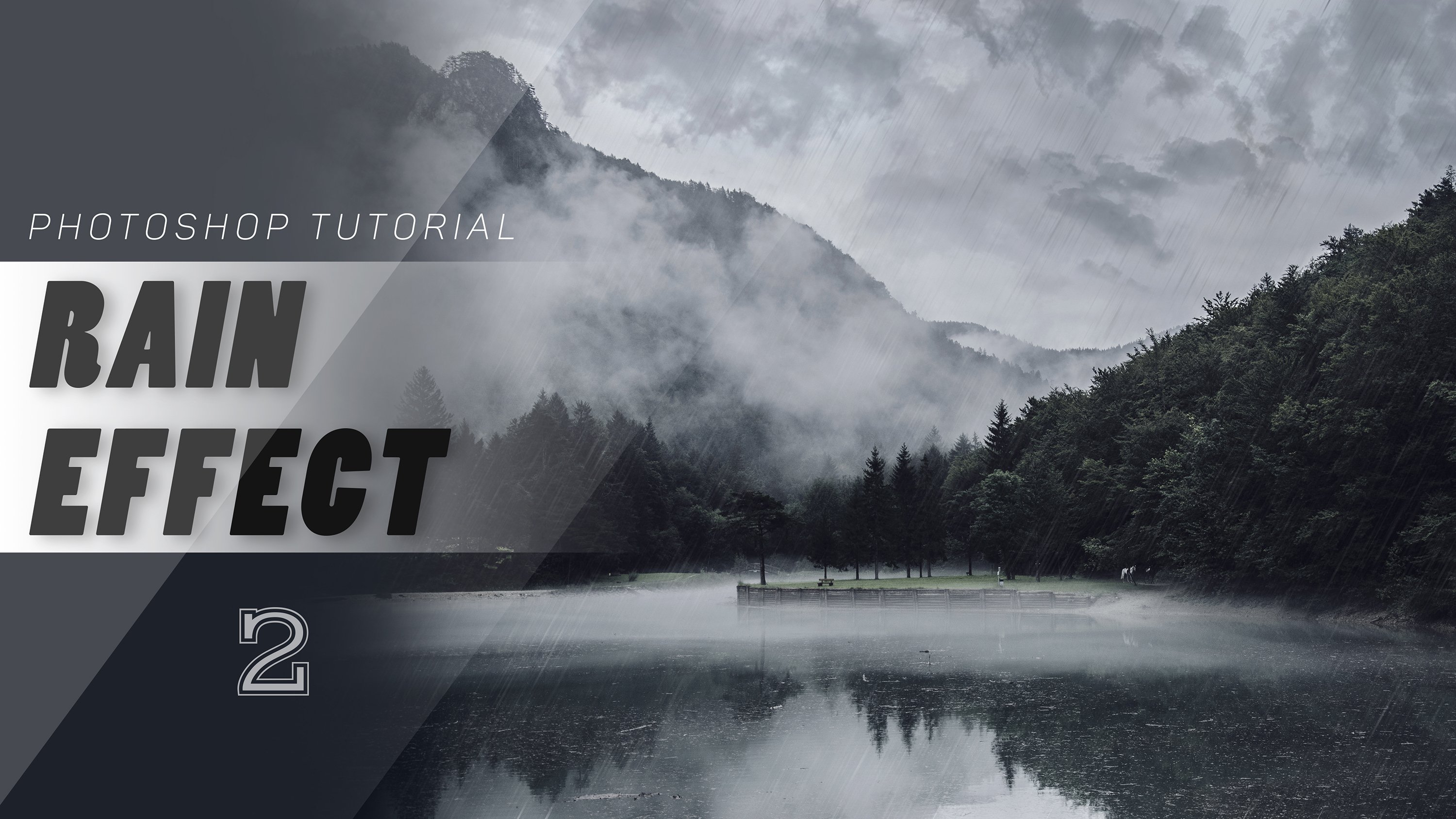 Rain Effect / How to create a rain effect in Photoshop CC / part 2