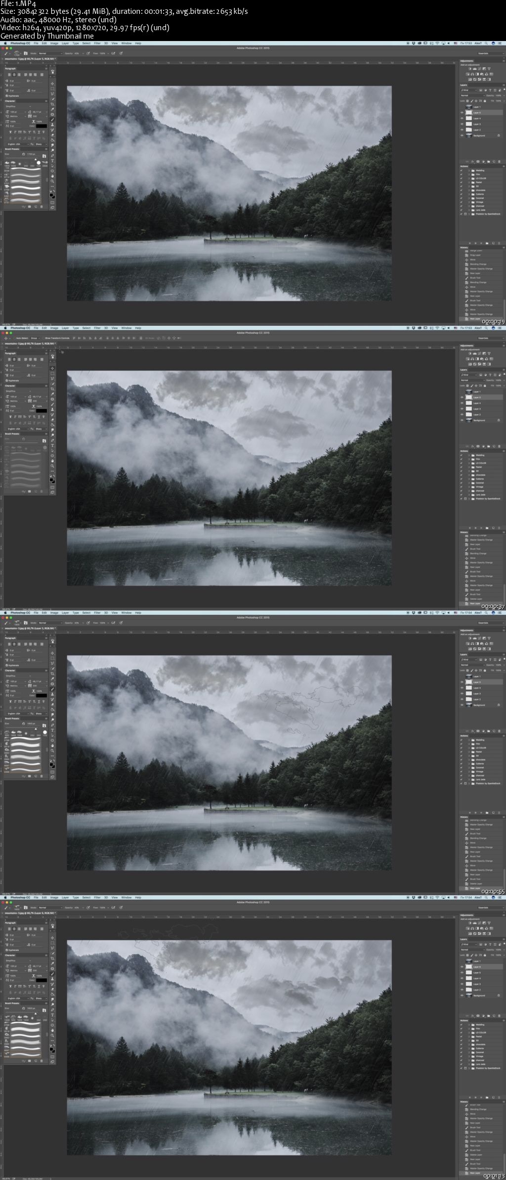 Rain Effect / How to create a rain effect in Photoshop CC / part 2