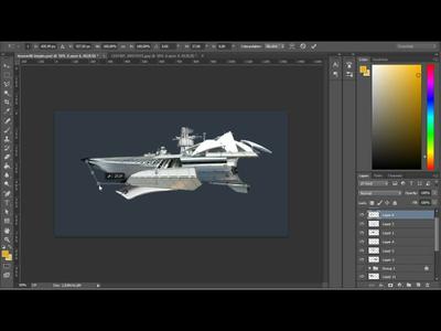 Photobashing an Interstellar Space Craft in Photoshop