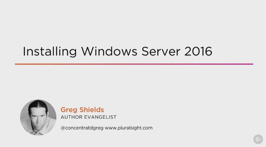 Installing Windows Server 2016