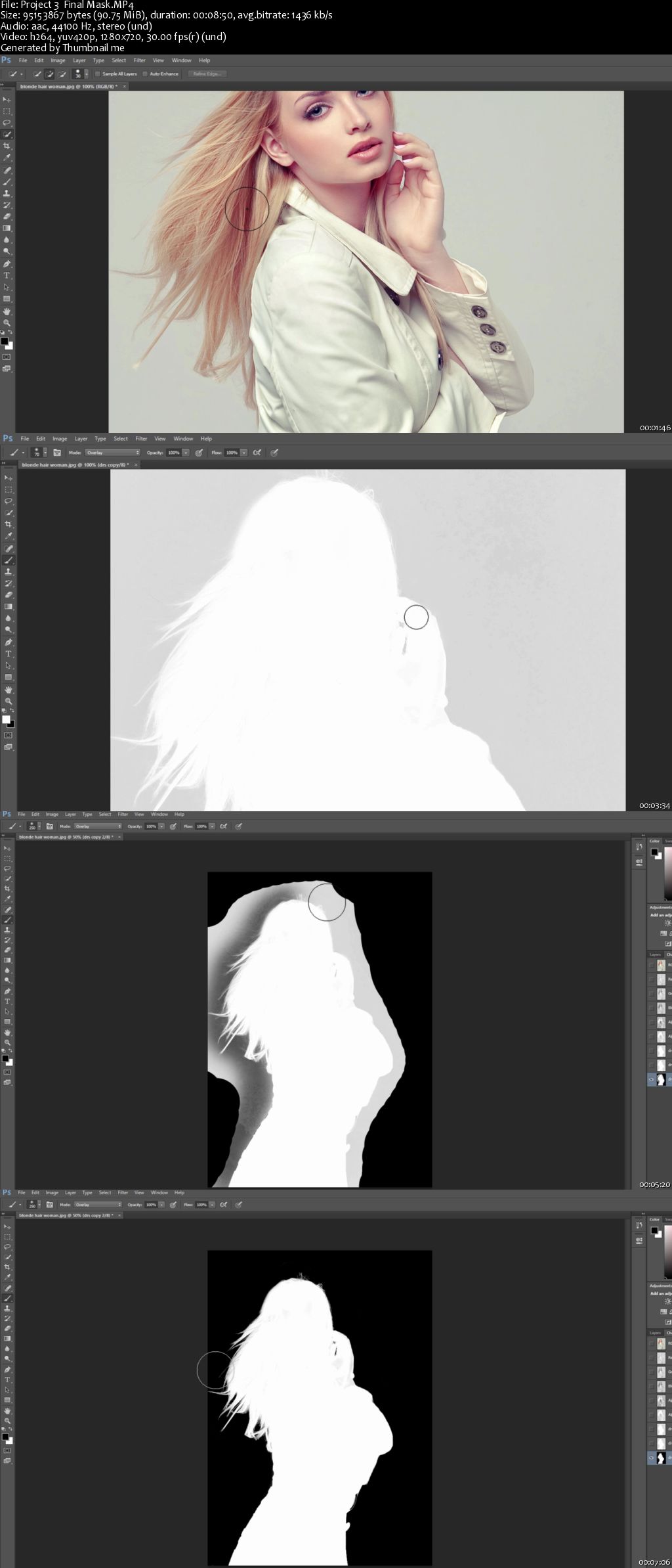 Masking Women Hair in Photoshop : Part3 (Project3)