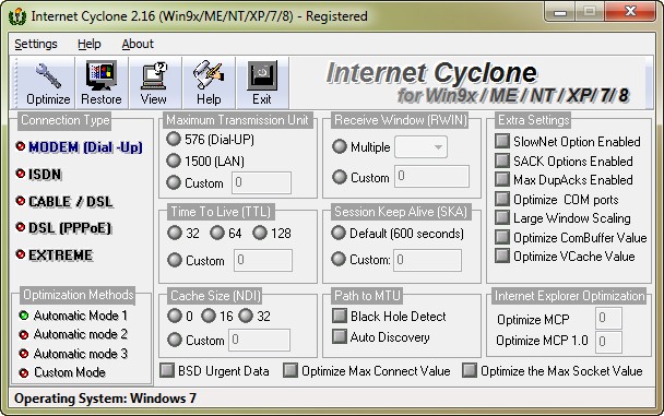 Internet Cyclone 2.27 网络加速工具