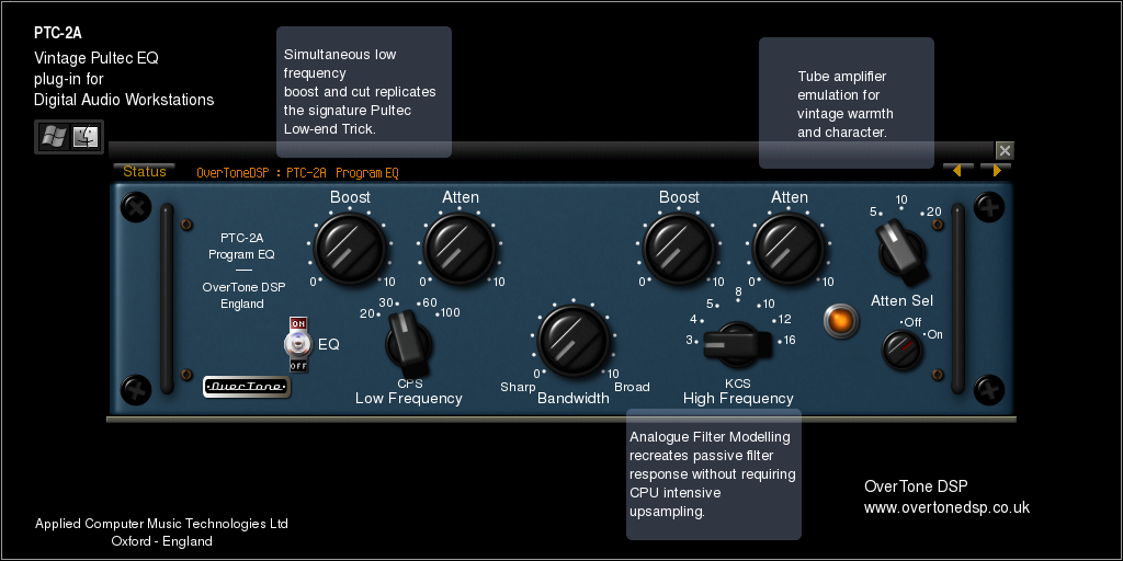 OverTone DSP PTC-2A v2.0.0 (Win / Mac OS X)