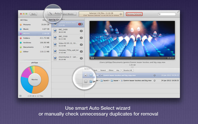 Gemini The Duplicate Finder v1.5.3 Multilingual Mac OS X