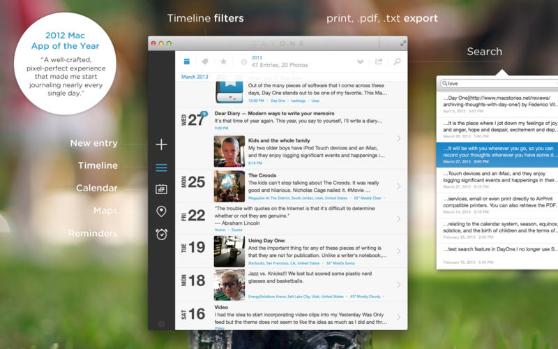 Day One 1.10.1 Mac OS X