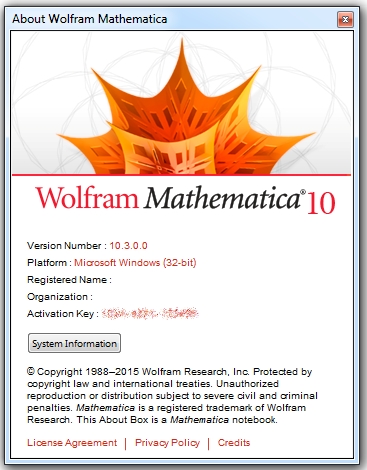 Wolfram Mathematica 10.3.0