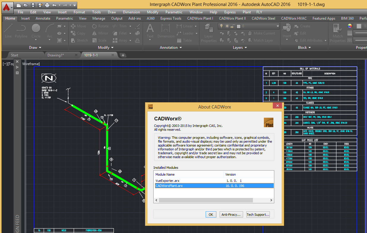 Intergraph CADWorx 2016 version 16.0