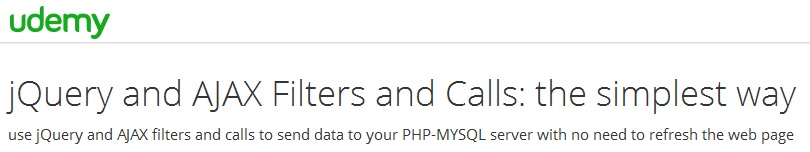 jQuery and AJAX Filters and Calls: the simplest way