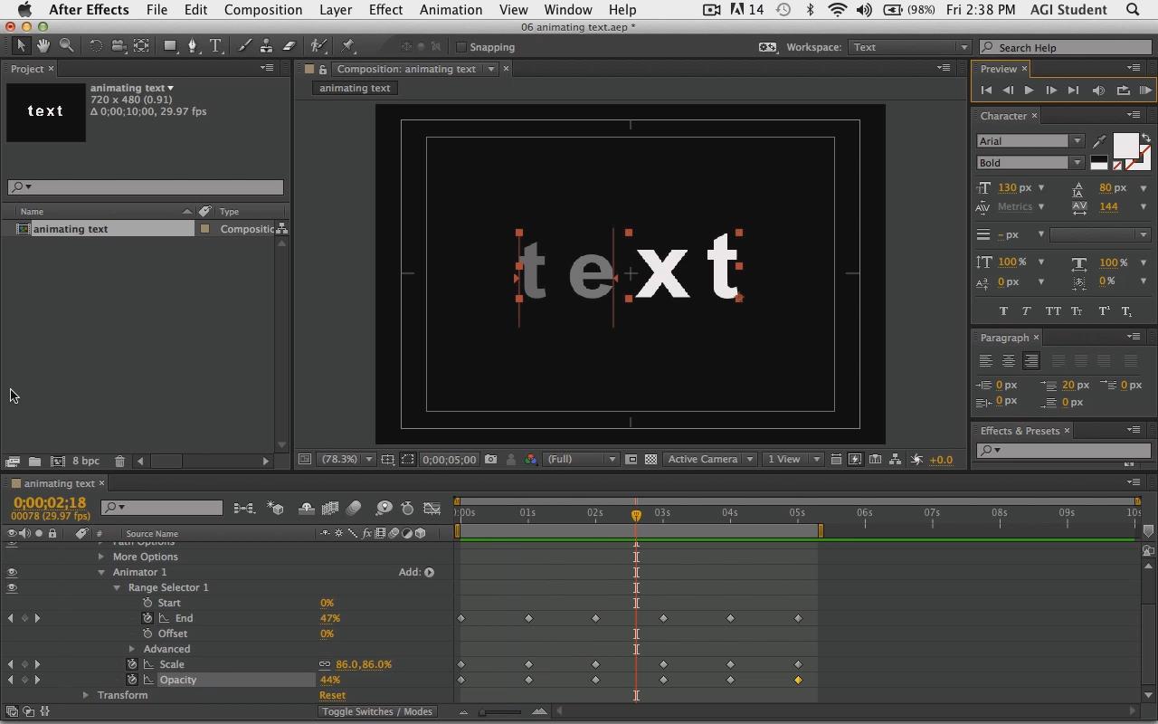 LearnNowOnline - After Effects CC, Part 3: Text, Audio and 3D