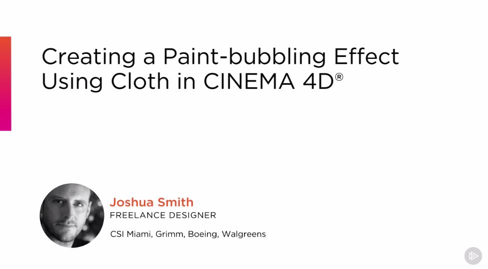 Pxxx - Creating a Paint-bubbling Effect Using Cloth in Cinema 4D