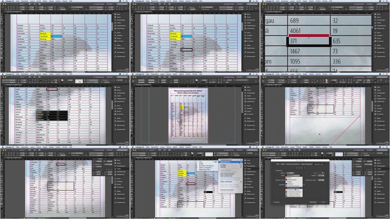 Video2Brain - Tabellen mit InDesign CC