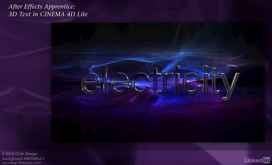 Lynda - After Effects Apprentice 18: 3D Text CINEMA 4D Lite