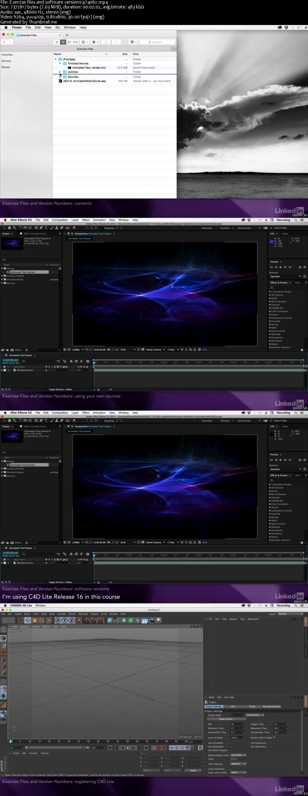 Lynda - After Effects Apprentice 18: 3D Text CINEMA 4D Lite