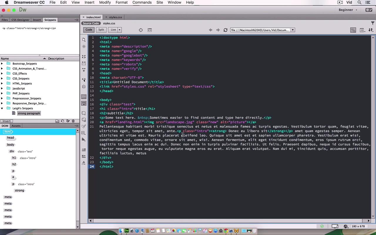 Tutsplus - Adobe Dreamweaver: A Fresh Perspective