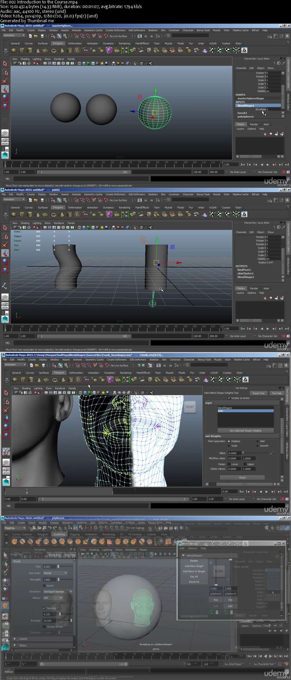 Learn to Create Blendshapes in Maya for Animation