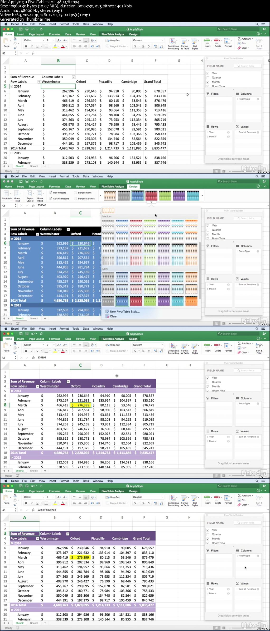 Lynda - Excel for Mac 2016: Pivot Tables in Depth