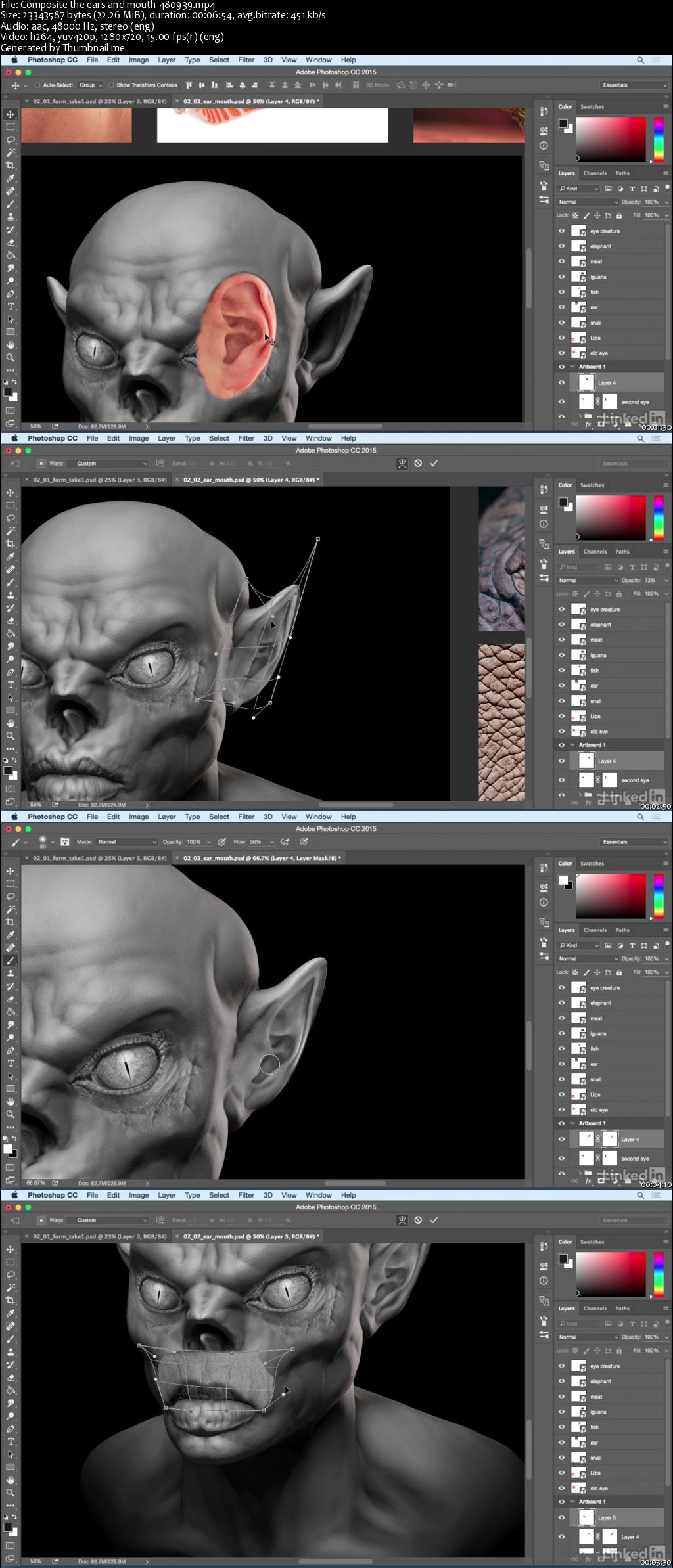 Photoshop: Create a Goblin Using Textures and Compositing