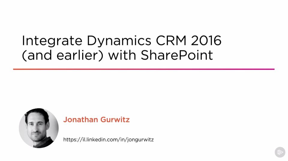 Integrate Dynamics CRM 2016 (and earlier) with SharePoint