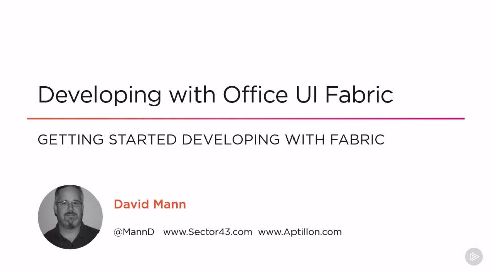 Developing with Office UI Fabric