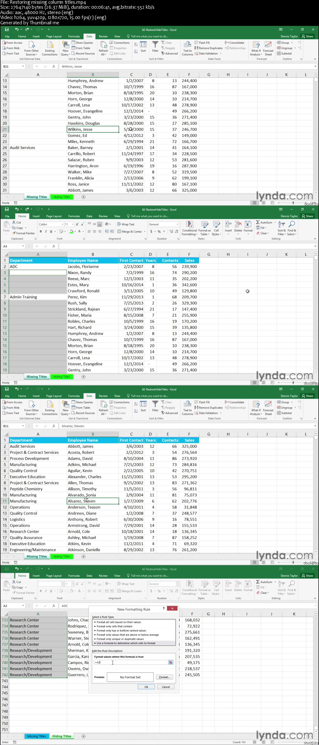 Excel Tips (Updated 5 April 2016)