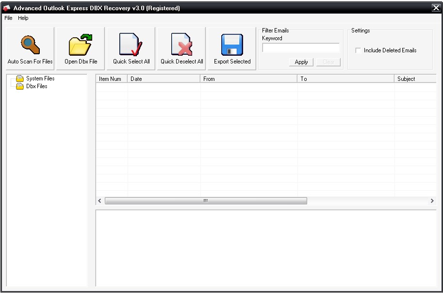 Advanced Outlook Express DBX Recovery 3.0