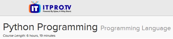 ITPRO.TV - Python Programming: Programming Language