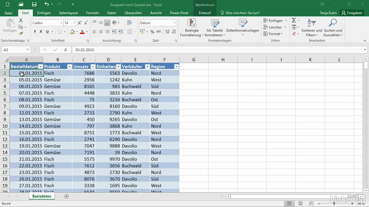 Excel 2016: Pivot-Tabellen