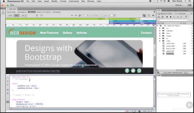 Dreamweaver CC Responsive Design with Bootstrap