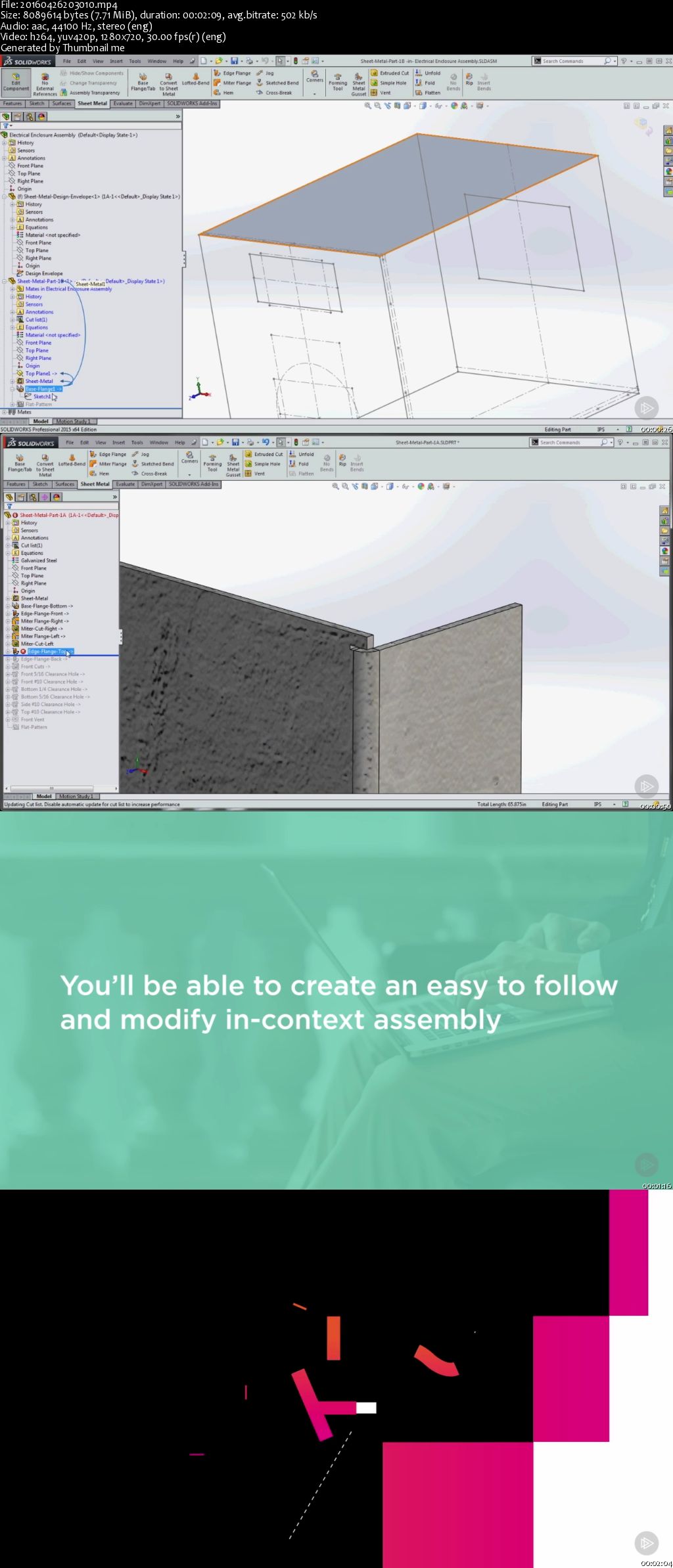 SOLIDWORKS Sheet Metal - Sketch-driven Enclosure Assembly Design