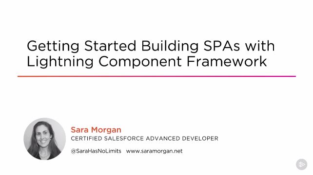 Getting Started Building SPAs with Lightning Component Framework