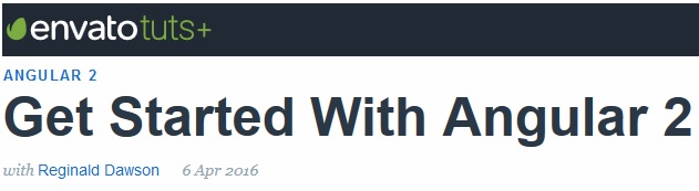 Tutsplus - Get Started With Angular 2
