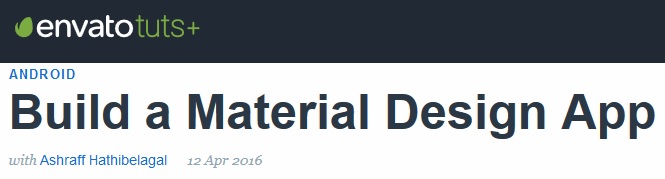 Tutsplus - Build a Material Design App
