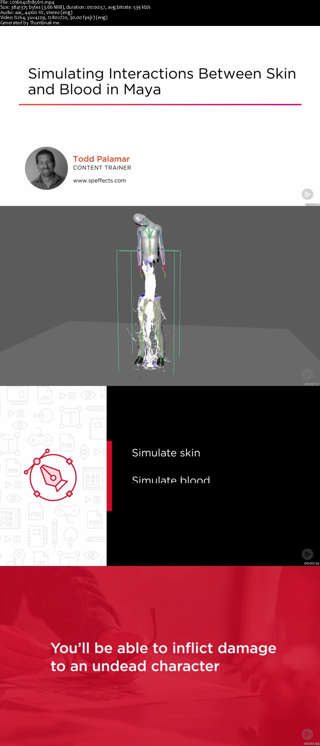 Simulating Interactions Between Skin and Blood in Maya