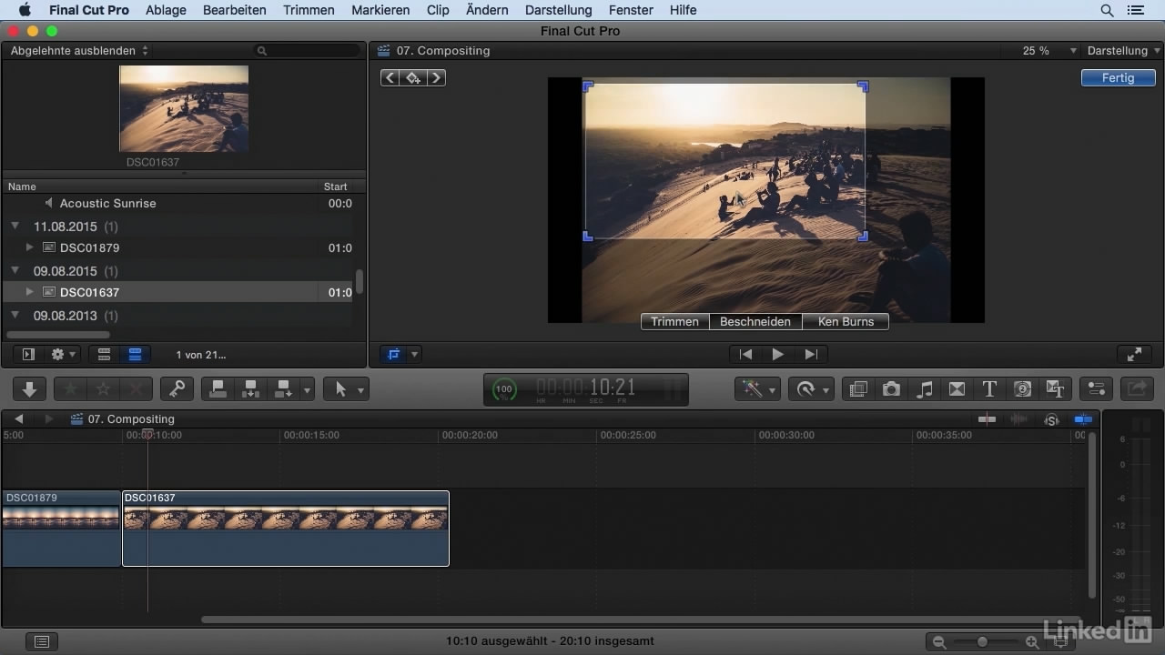 Final Cut Pro X 10.2 – Grundlagen