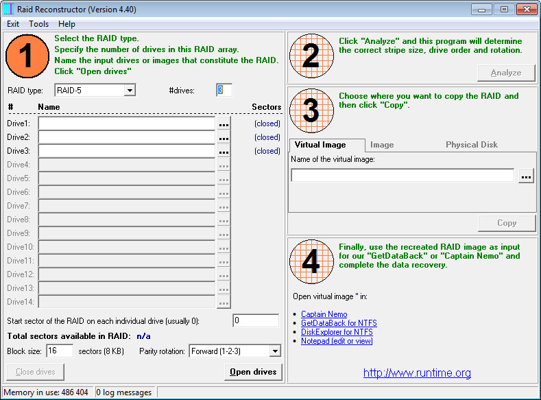 Runtime RAID Reconstructor 4.40