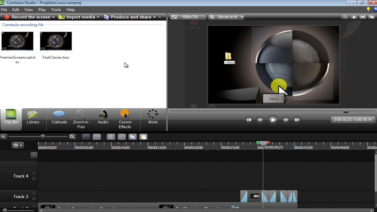 OC - Concevez vos screencasts avec Camtasia Windows