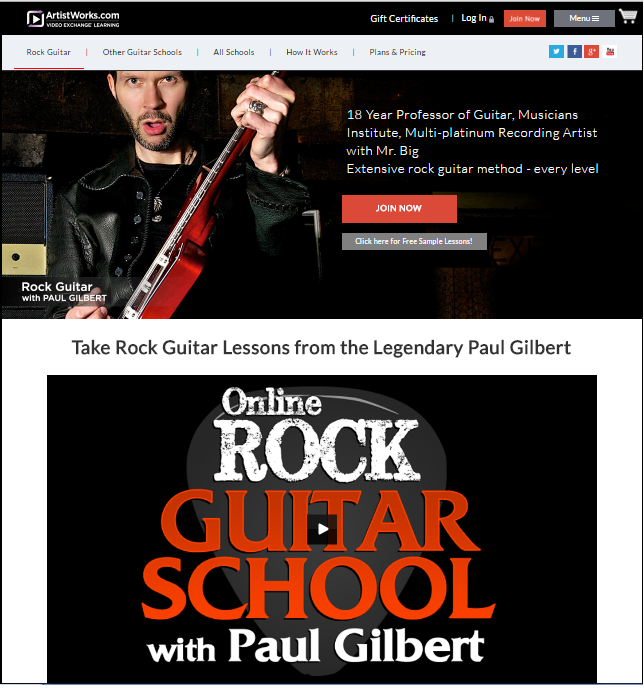 Artistworks – Rock Guitar Lessons with Paul GIlbert (2016)