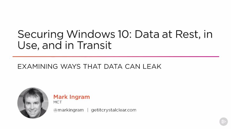 Securing Windows 10: Data at Rest, in Use, and in Transit