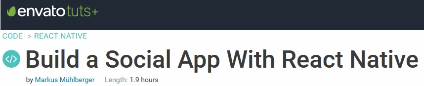 Tutsplus - Build a Social App With React Native