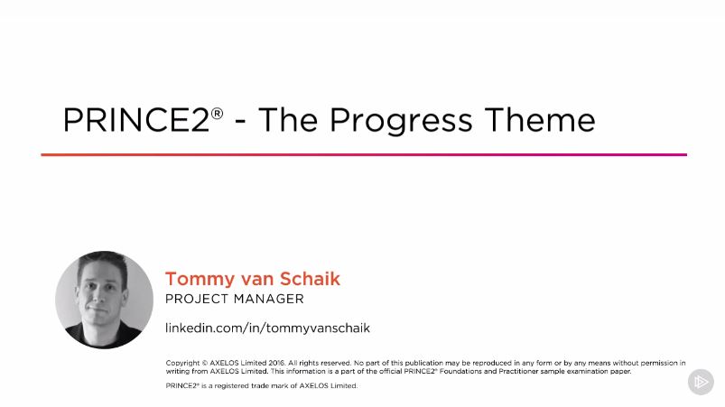 PRINCE2® - The Progress Theme